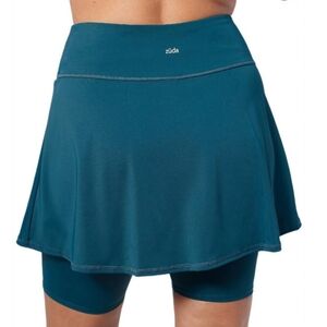 Zuda Swim Skirted Bermuda Skort Dark Teal Womens‎ Size XS Athletic Sporty Casual
